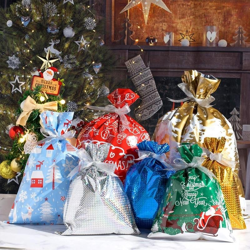 🎄20PCS Drawstring Christmas Gift Bags 🎅Christmas Early Bird Offer: 50% OFF!